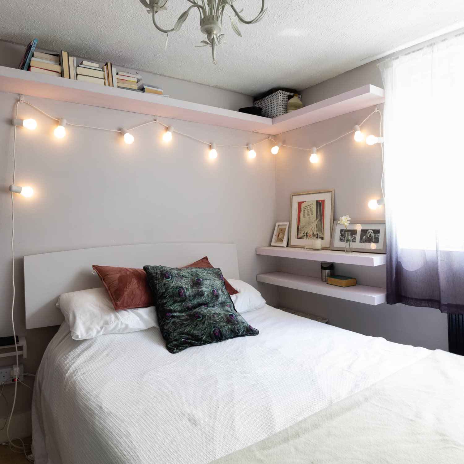 Fairy lights over bed online